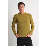 ALEXANDERGARDI Bisiklet Yaka Dar Kesim Uzun Kollu Erkek T-shirt HAKİ 3XL