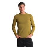 ALEXANDERGARDI Bisiklet Yaka Dar Kesim Uzun Kollu Erkek T-shirt HAKİ L