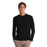 ALEXANDERGARDI Bisiklet Yaka Dar Kesim Uzun Kollu Erkek T-shirt SİYAH 3XL