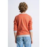 ALEXANDERGARDI Çizgili Bisiklet Yaka Çocuk Sweatshirt TURUNCU 9-10 Yaş