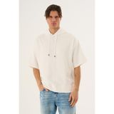 ALEXANDERGARDI Cropped Kapüşonlu Kısa Kollu Sweatshirt