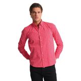 ALEXANDERGARDI Desenli Slim Fit Erkek Gömlek PEMBE M