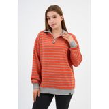 ALEXANDERGARDI DİK YAKA FERMUARLI SWEATSHIRT (UNX-00247-WN) TURUNCU XL