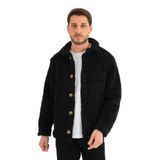 ALEXANDERGARDI DÜĞMELİ SİYAH PELUŞ CEKET (AG-POLE-J58-01) SİYAH M