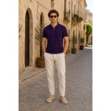 ALEXANDERGARDI Erkek Polo Yaka Fermuarlı Triko T-shirt