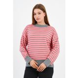 ALEXANDERGARDI Kadın Bisiklet Yaka Çizgili Sweatshirt () B24-00248