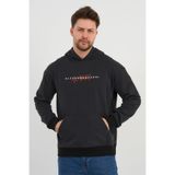 ALEXANDERGARDI Özel Unisex Baskılı Kapüşonlu Kanguru Cepli Sweatshirt (UNX-0017602) ANTRASİT 3XL