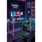 Alexis Oyuncu Masası 178X90 Cm, Çam Renk Oyuncu Masası, Çift Yön Kullanıma Uygun, Bilgisayar Masası, Gamer Masası, Gaming Masa, L Masa, Çalışma Masası - Ahşap - Beyaz