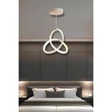 Alexis White Tek Renk Modern Sarkıt LED Avize - Beyaz