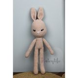 Aley Life Aleylife Amigurumi Organik Tavşan Uyku- Oyun Arkadaşı Açık Pembe