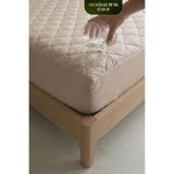 Alez Fabrikası Yatak Alezi Pamuklu Kapitone Fitted Full Kenar Sıvı Geçirmez Yatak Koruyucu Bej