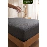 Alez Fabrikası Yatak Alezi Pamuklu Kapitone Fitted Full Kenar Sıvı Geçirmez Yatak Koruyucu Gri