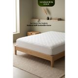 Alez Fabrikası Yatak Alezi Pamuklu Kapitone Fitted Full Kenar Yatak Koruyucu Beyaz