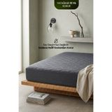 Alez Fabrikası Yatak Alezi Pamuklu Kapitone Fitted Full Kenar Yatak Koruyucu Gri