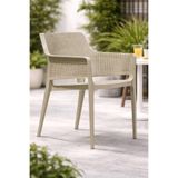 Alezy Loop Plastik Bahçe Balkon Sandalye Koltuk Cappucino