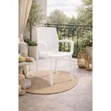 Alezy R008 Sunset Rattan Plastik Bahçe Balkon Sandalye Beyaz