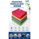 Alezy Spark 2309 Mikrofiber Temizlik Bezi Hassas Yüzeyler 40x40cm (Karışık Renk)