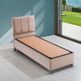 Alf Cyristal Plus Baza + Artemis Başlık - Tek Kişilik - 100 x 200 cm - Açık Kahverengi
