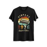 Alfa 93864 Vintage 1976 Limeted Edition Siyah Kadın T-shirt