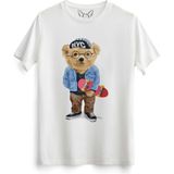 Alfa 94228 Stay Cool Tedy Bear Beyaz Kadın T-shirt