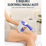 ALFA AKSESUAR 03 5 Başlıklı Elektrikli Masaj Aleti 2200-2500 Rpm Yüksek Titreşimli Vücut Bakım ve Rahatlama Cihazı