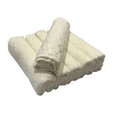 ALFA AKSESUAR 03 Bulteks Jakarlı Kadife Desen 1 Havlu 30X50 - Ekru - Standart