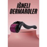ALFA AKSESUAR 03 Derma Roller Titanyum Uçlu 540 Iğneli 1 mm Saç Sakal Çıkarma ve Cilt Bakım Masaj Aleti - Çok Renkli