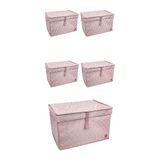 ALFA AKSESUAR 03 Düzenleyici Kutu Organizer Cırtlı Saklama Hurç Maxi Boy 30CM x 40CM x 50CM (5 Adet) - Çok Renkli