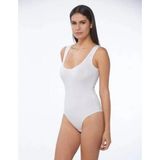 ALFA AKSESUAR 03 Imer 9252 Kadın Kalın Askılı Çıtçıtlı Atlet - Beyaz - 2XL