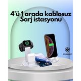 ALFA AKSESUAR 03 Iphone, Apple Watch ve Airpods Ile Uyumlu 4'ü 1 Arada Şarj Ünitesi – Tüm Apple Cihazları Tek Noktada - Belirtilmemiş