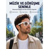 ALFA AKSESUAR 03 Kameralı Akıllı Gözlük Bluetooth Telefon Görüşmeli Video Fotoğraf Kayıtlı Aı Çeviri Destekli Dokunmatik Kontrollü
