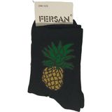 ALFA AKSESUAR 03 Kolej Kız Ananas Desenli Çorap - Standart - Altın Karışık Sim