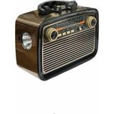 ALFA AKSESUAR 03 Nostalji Radyo Bluetooth Hoparlör Usb-Sd Kart Giriş LED Fener Işıklı Bataryalı Pilli - Belirtilmemiş