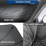 ALFA AKSESUAR 03 Renault Symbol, Dacia Sandero, Opel Corsa, Ford Ka, Peugeot 208 Uyumlu Oto Şemsiye Yeni Nesil