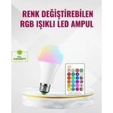 ALFA AKSESUAR 03 Rgb Uzaktan Kumandalı LED Ampul 16 Renk Dekoratif Aydınlatma - 12 W