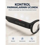 ALFA AKSESUAR 03 Siyah Kameralı Akıllı Gözlük Aı Görüntü Tanıma Bluetooth Müzik Telefon Görüşme Dokunmatik Kontrollü