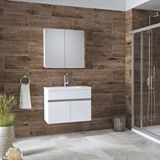 Alfa Banyo Esen Beyaz 65 Cm Lüx Banyo Dolabı Takımı