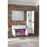 Alfa Banyo Esen Beyaz (65+35) 100 cm Ayna Dolaplı Boy Dolaplı Mdf Lüx Banyo Takımı