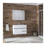 Alfa Banyo Esen Beyaz 80 cm Lüx Banyo Dolabı Takımı