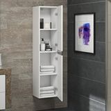 Alfa Banyo Esen Mdf Beyaz 140 Cm Lüx Banyo Boy Dolabı