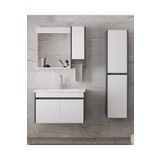 Alfa Banyo Estella 80+35 cm Mdf Aynalı Boy Dolaplı Banyo Dolabı Takımı
