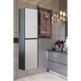Alfa Banyo Estella Antrasit 140 Cm MDF Banyo Boy Dolabı**Demonte Değil** (Hazır Kurulu)