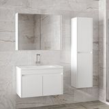 Alfa Banyo Estella-Ea Beyaz 65 cm + 35 Cm Mdf-Seramik Lavabolu Banyo Dolabı Takımı