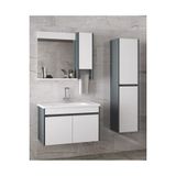 Alfa Banyo Estella-Oa (65+35) 100 Cm Mdf-Boy Dolaplı-Lavabolu Banyo Dolabı Takımı-Hazır Kurulu