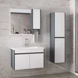 Alfa Banyo Estella-Oa (65+35) 100 cm Mdf-Boy Dolaplı-Lavabolu Banyo Dolabı Takımı