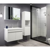 Alfa Banyo Luiza (80 35) 115 cm Mdf-Boy Dolaplı Seramik Lavabolu Banyo Dolabı Takımı**demonte Değil**