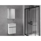 Alfa Banyo Miniço-Beyaz Ebeveyn 45 cm x 28 cm Ayna Dolaplı Lüx Lavabolu Banyo Dolabı- 1. Sınıf Mdf-Beyaz - 8699762777753