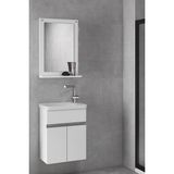 Alfa Banyo Miniço-Beyaz Ebeveyn 45 cm x 28 cm Aynalı Lüx Lavabolu Banyo Dolabı- 1. Sınıf Mdf-Beyaz - 8699762777751