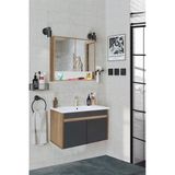 Alfa Banyo Seren-a-ea 80 Cm Seramik Lavabolu Banyo Dolabı Takımı