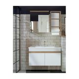 Alfa Banyo Venüs 80 Cm Komple Mdf Banyo Dolabı, Seramik Lavabolu, Havluluklu Banyo Dolabı Seti